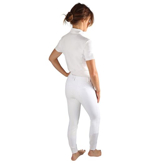 Hy Equestrian Roka Royal Breeches White/Rose Gold White With Rose Gold Diamantes
