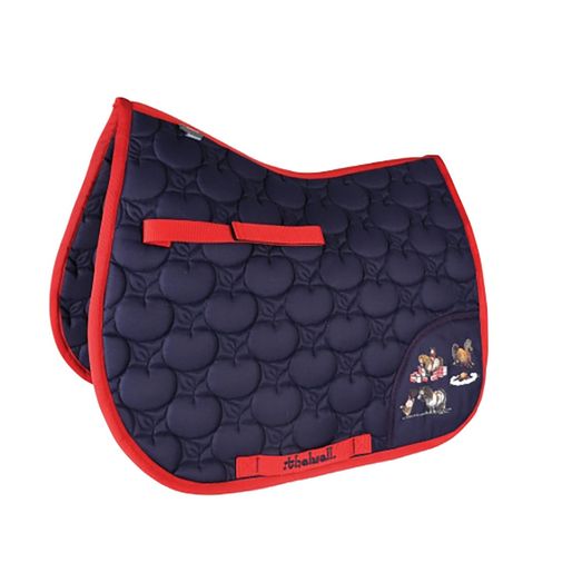Thelwell Practice Makes Perfect Saddle Pad Navy/Red