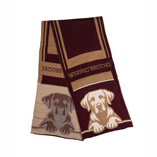 Waring Brooke Labrador Scarf Burgundy