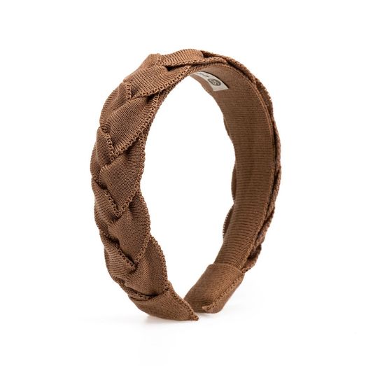 Waring Brooke Signature Solid Plait Hairband Tan