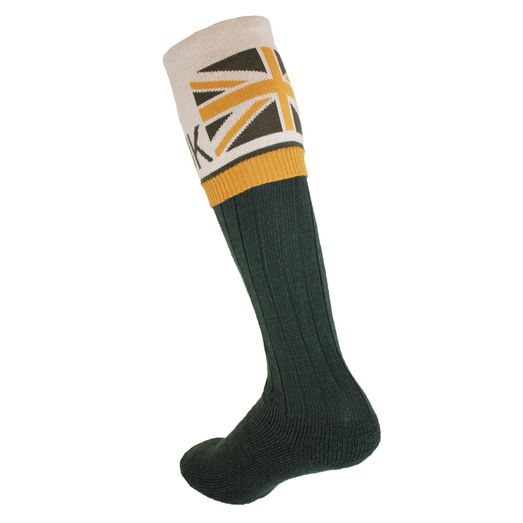 Waring Brooke Union Jack Socks Green