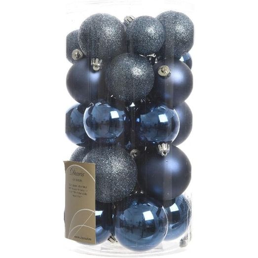 Kaemingk Shatterproof Baubles 6cm Night Blue 30pk