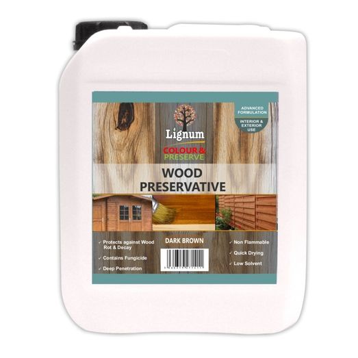 Lignum Wood Preserver Dark Brown