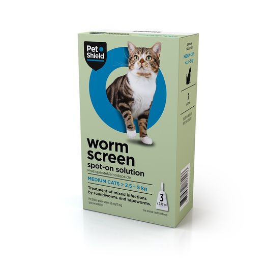 Petshield Worm Screen Spot-On Solution For Cats Medium Cat