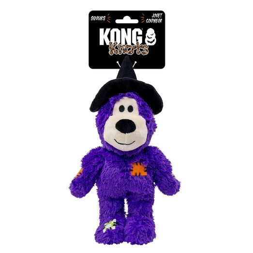 Kong Halloween Wild Knots Witch Bear Dog Toy Purple