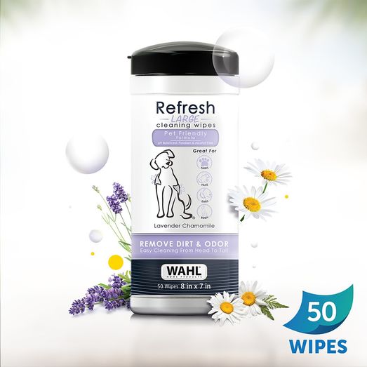 Wahl Refresh Dog Cleaning Wipes Lavender Chamomile