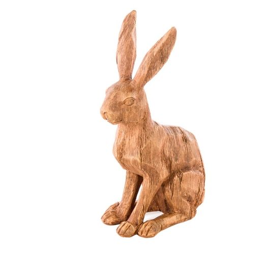 Premier Wood Cut Effect Sitting Hare