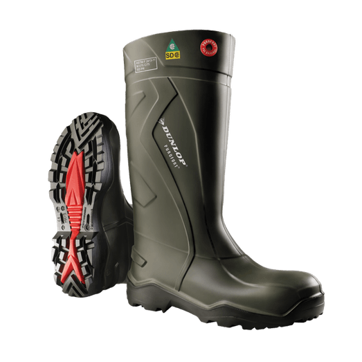 Dunlop Purofort Plus Full S5 Safety Wellington Boots Green