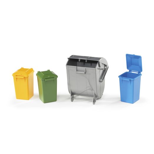 Bruder Four Garbage Rubbish Bin Set 1:16