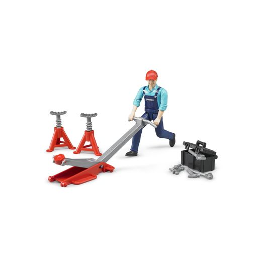 Bruder Figure and Garage Equipment Set 1:16