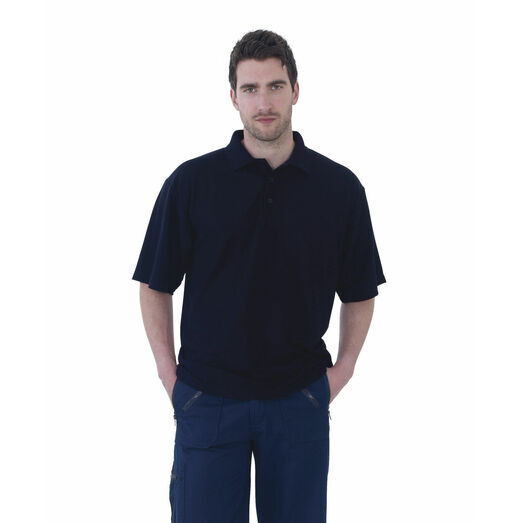 Ultimate Clothing Collection 50/50 Pique Polo Shirt - Navy Blue